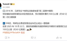 用时9年！特斯拉辅助驾驶里程达100亿公里