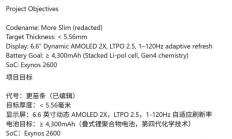 三星“More Slim”手机曝料：目标 5.56 毫米，4300mAh 电池